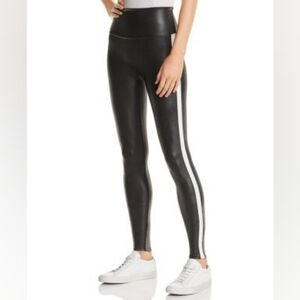 NWT SPANX Faux Leather Stripe Leggings